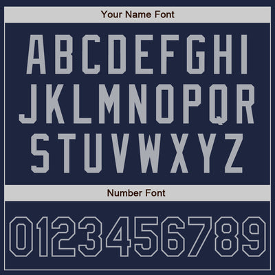 Custom Stitched Navy Gray Baseball Pullover Sweatshirt Hoodie