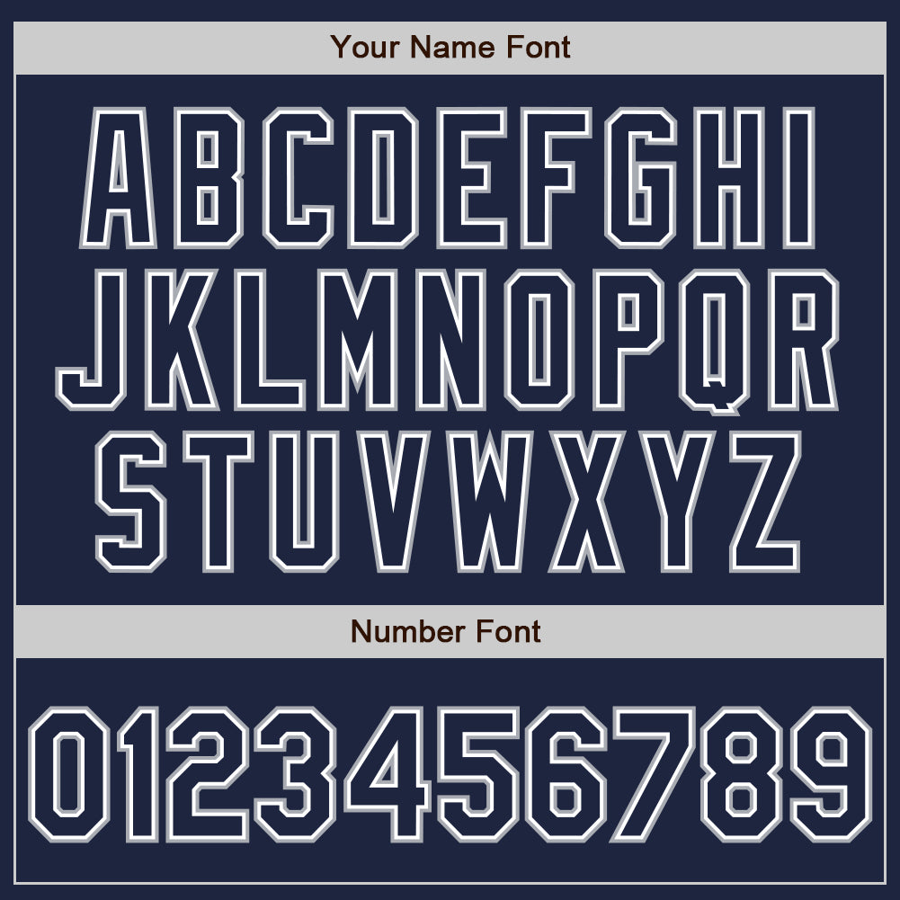 Custom Stitched Navy White-Gray Baseball Pullover Sweatshirt Hoodie