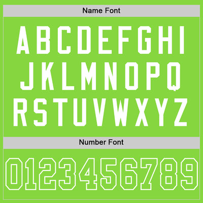 Custom Neon Green White Mesh Authentic Throwback Football Jersey