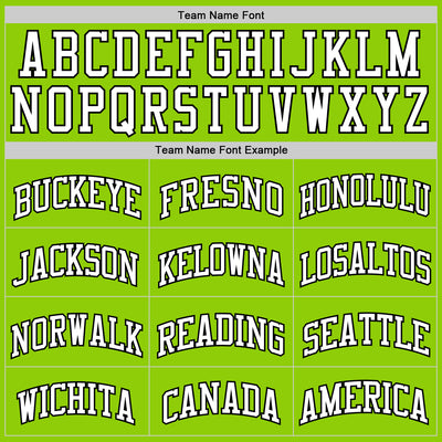 Custom Neon Green White Pinstripe Black Authentic Basketball Jersey