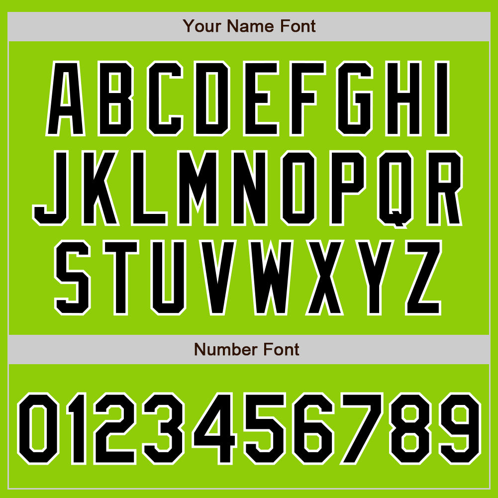 Custom Neon Green Black-White Authentic Baseball Jersey