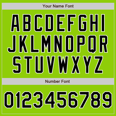 Custom Neon Green Black-White Authentic Baseball Jersey