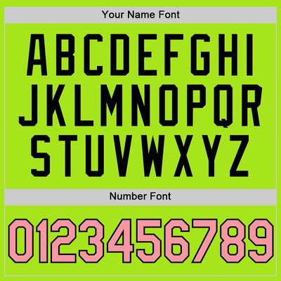 Custom Neon Green Medium Pink-Black Authentic Throwback Basketball Jersey