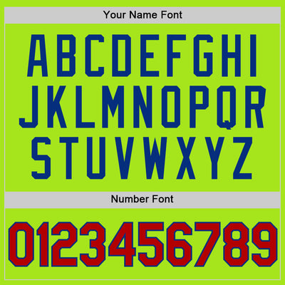 Custom Neon Green Red-Royal Authentic Throwback Basketball Jersey