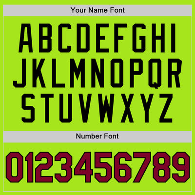 Custom Neon Green Maroon-Black Authentic Throwback Basketball Jersey