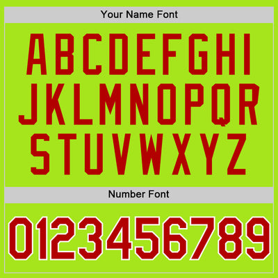 Custom Neon Green Red-White Authentic Throwback Basketball Jersey