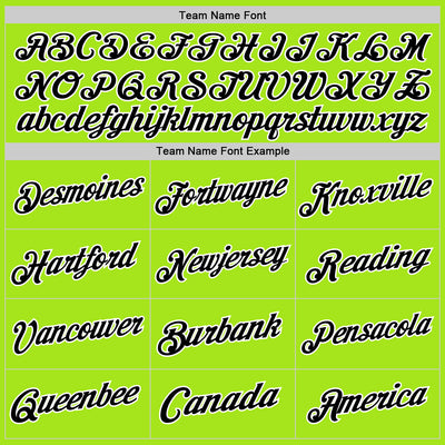 Custom Neon Green Black-White Authentic Throwback Basketball Jersey