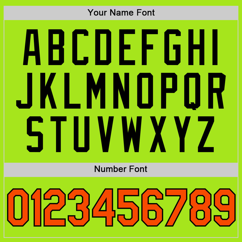 Custom Neon Green Orange-Black Authentic Throwback Basketball Jersey