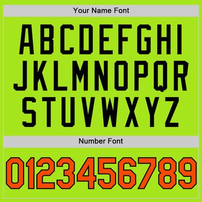 Custom Neon Green Orange-Black Authentic Throwback Basketball Jersey