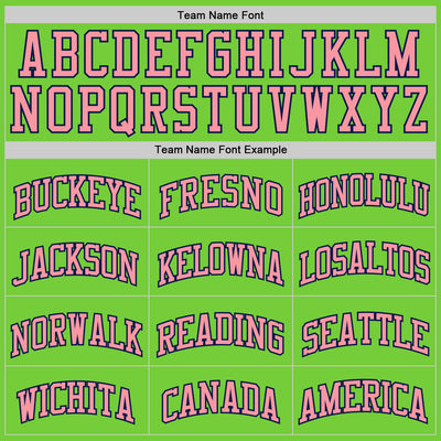 Custom Neon Green Medium Pink-Navy Authentic Basketball Jersey