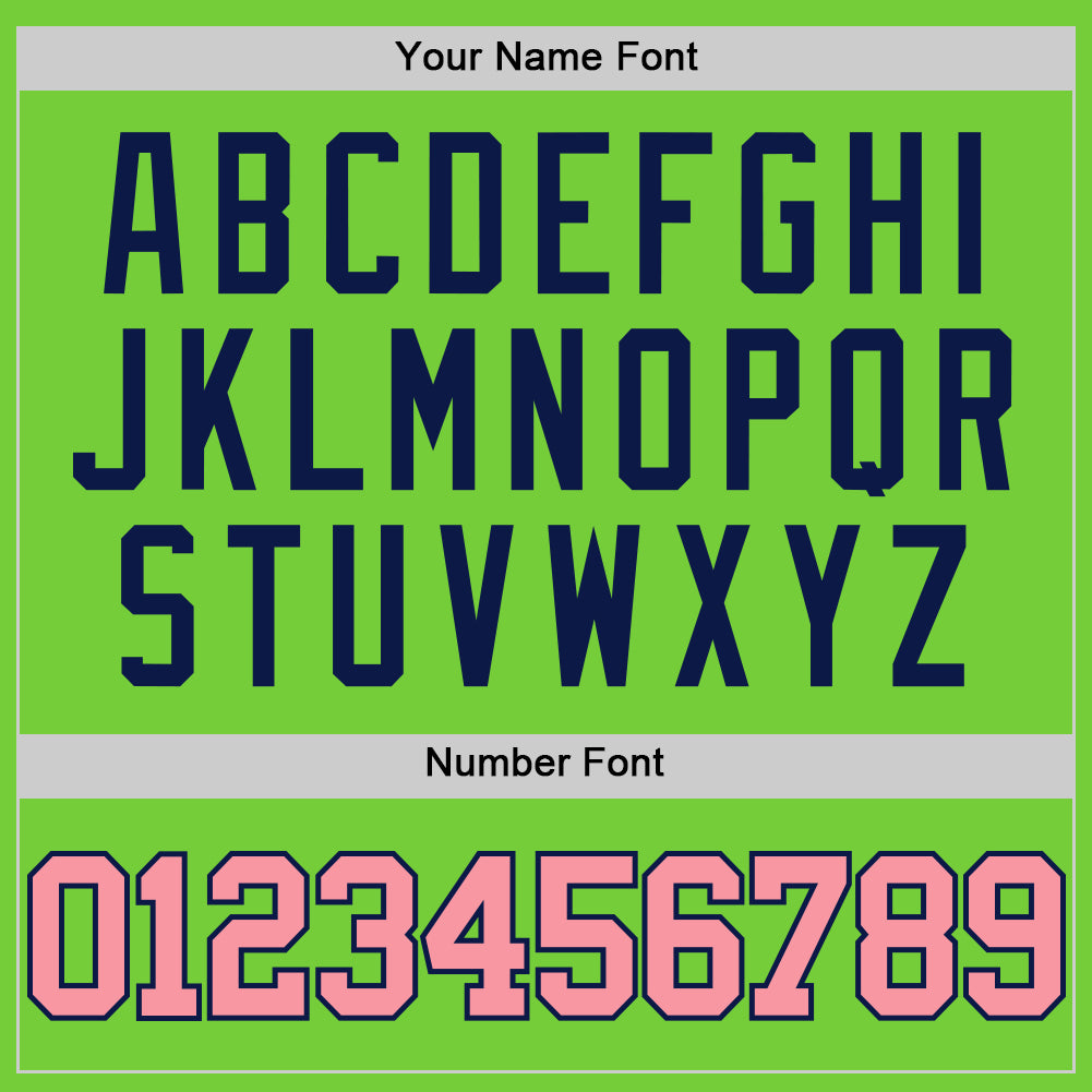 Custom Neon Green Medium Pink-Navy Authentic Basketball Jersey