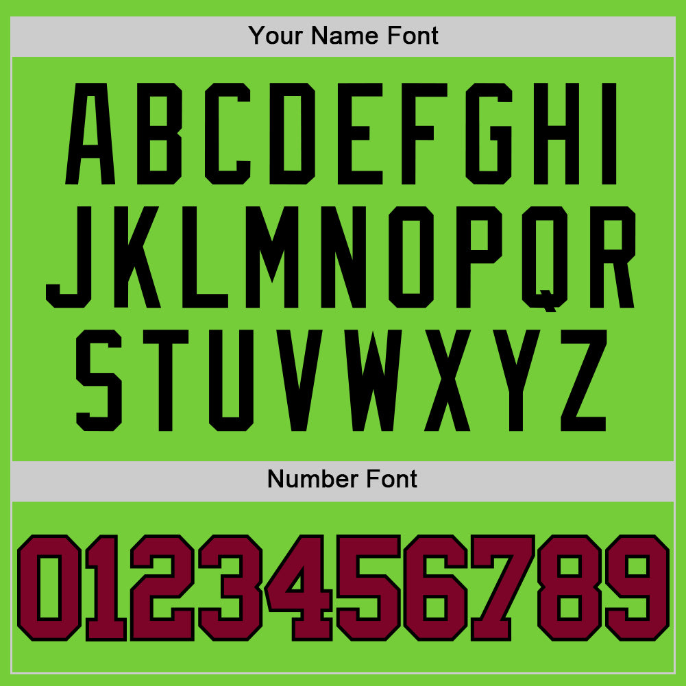 Custom Neon Green Maroon-Black Authentic Basketball Jersey