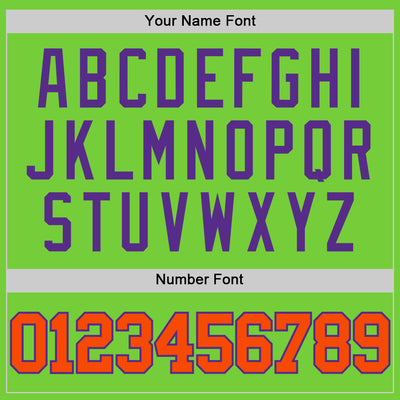 Custom Neon Green Orange-Purple Authentic Basketball Jersey