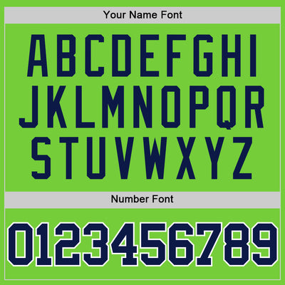 Custom Neon Green Navy-White Authentic Basketball Jersey