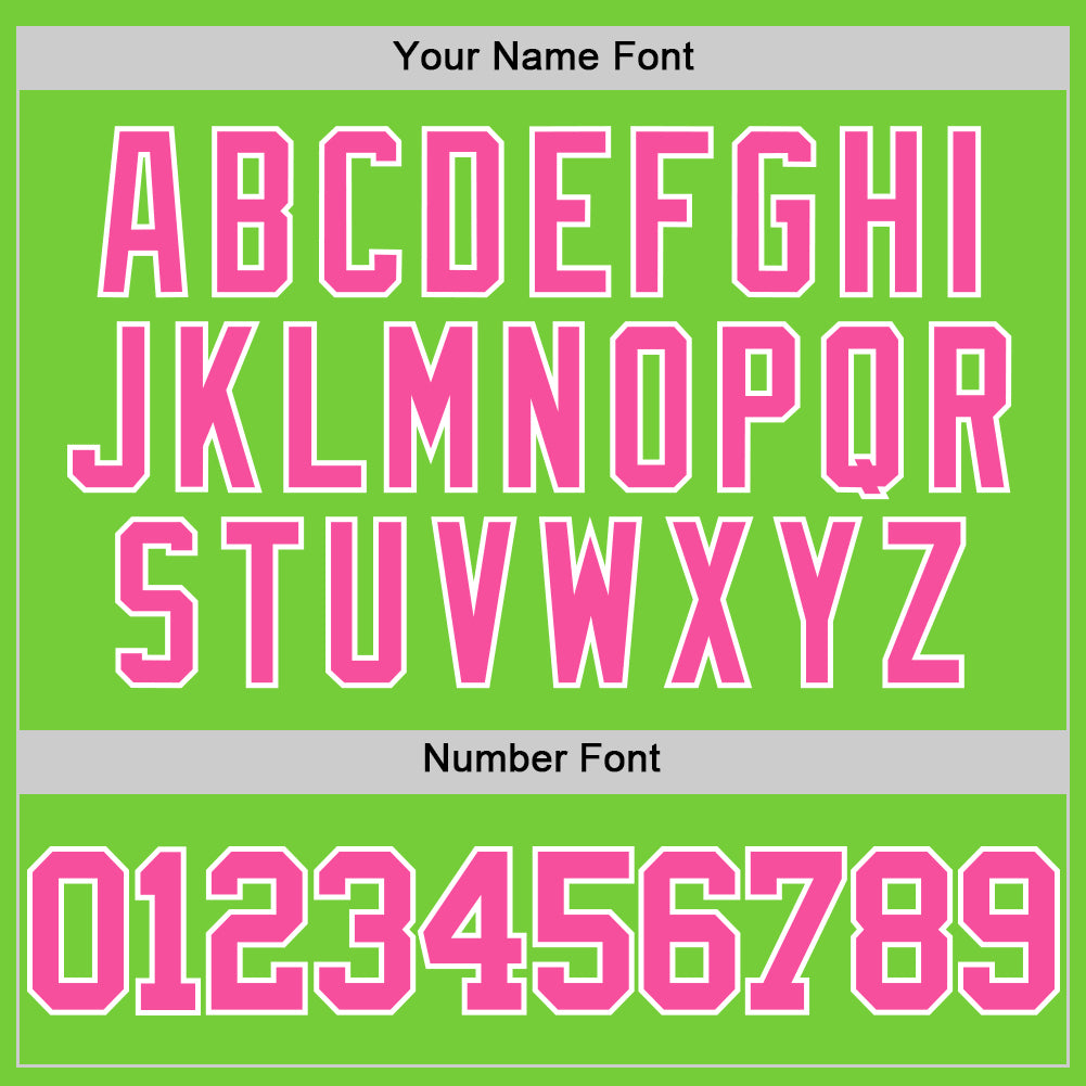 Custom Neon Green Pink-White Authentic Basketball Jersey