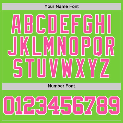 Custom Neon Green Pink-White Authentic Basketball Jersey