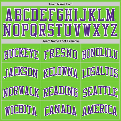 Custom Neon Green Purple-White Authentic Basketball Jersey