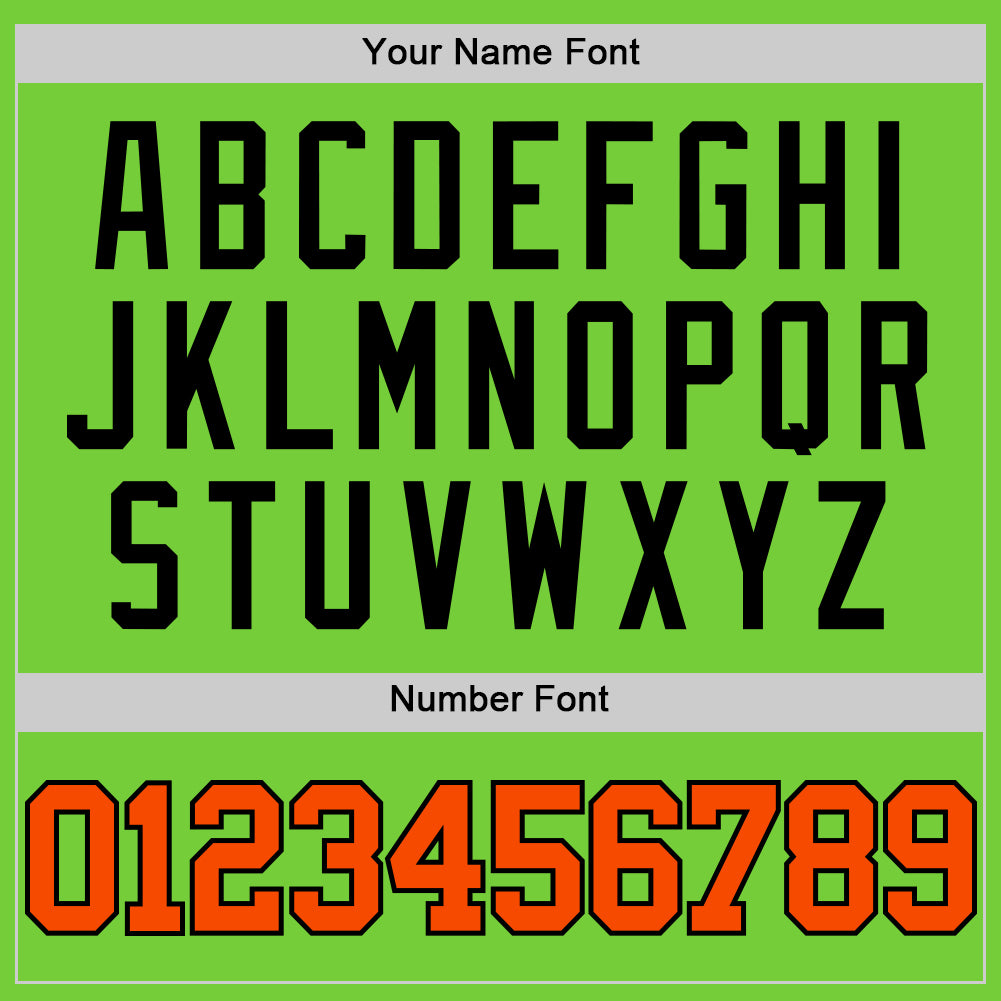 Custom Neon Green Orange-Black Authentic Basketball Jersey