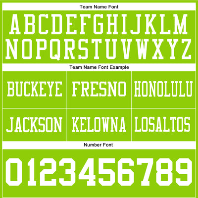 Custom Neon Green White Authentic Football Jersey