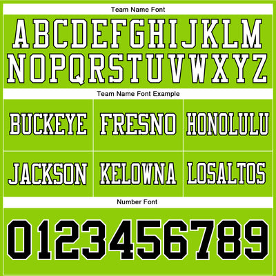 Custom Neon Green Black-White Authentic Football Jersey