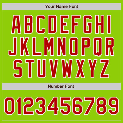 Custom Stitched Neon Green Red-White Baseball Pullover Sweatshirt Hoodie