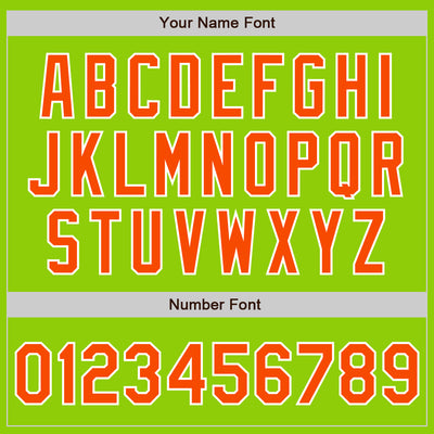 Custom Stitched Neon Green Orange-White Baseball Pullover Sweatshirt Hoodie