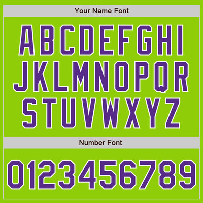 Custom Stitched Neon Green Purple-White Baseball Pullover Sweatshirt Hoodie