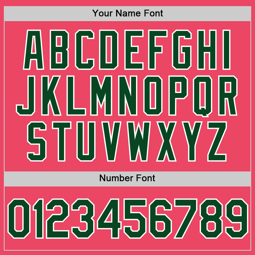 Custom Neon Pink Green-White Authentic Baseball Jersey