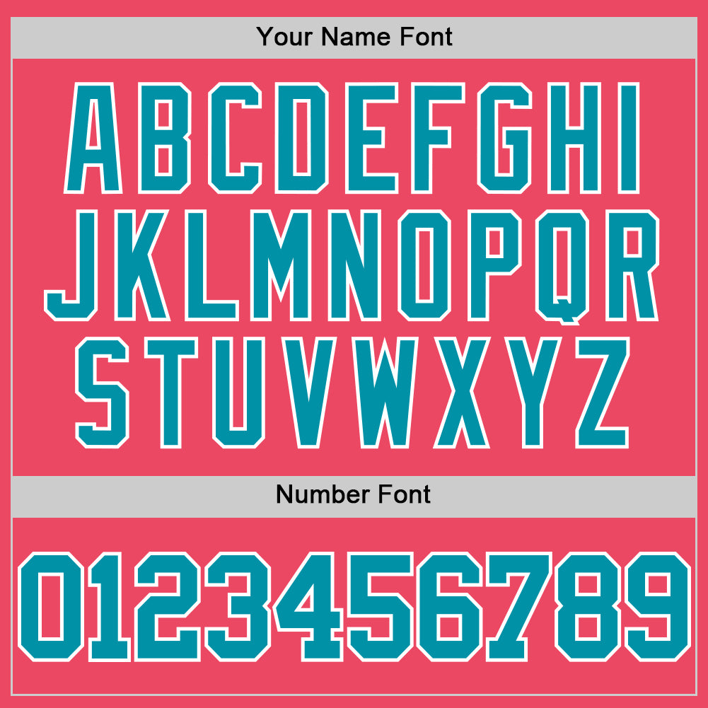 Custom Neon Pink Teal-White Authentic Basketball Jersey