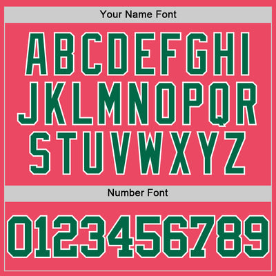 Custom Neon Pink Kelly Green-White Authentic Basketball Jersey