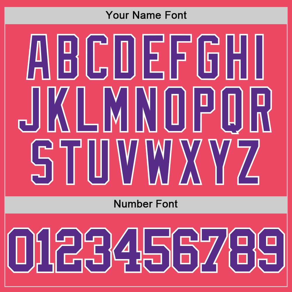 Custom Neon Pink Purple-White Authentic Basketball Jersey