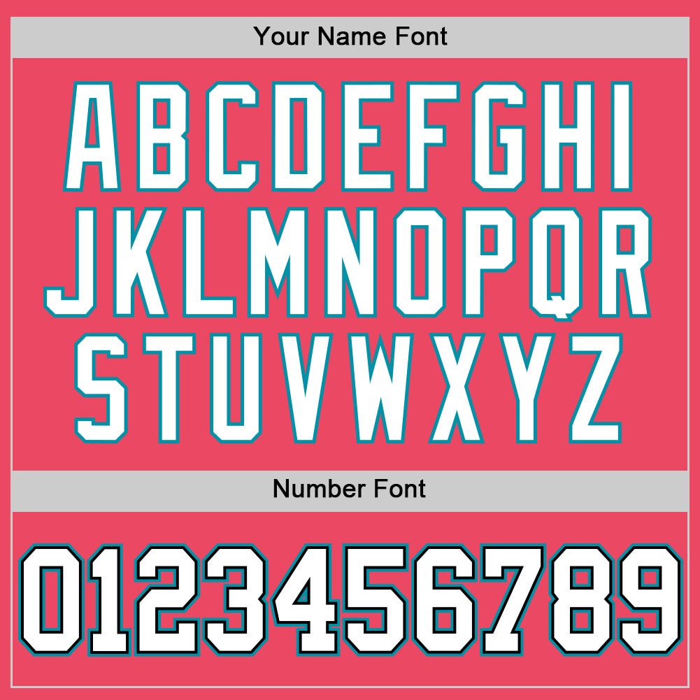 Custom Neon Pink White Black-Teal Authentic Basketball Jersey