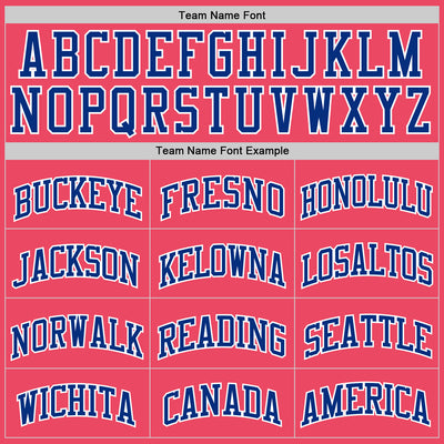 Custom Neon Pink Royal-White Authentic Basketball Jersey