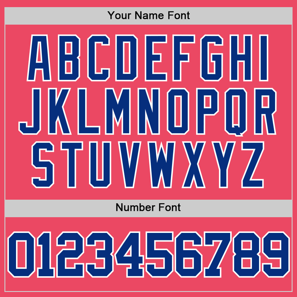 Custom Neon Pink Royal-White Authentic Basketball Jersey