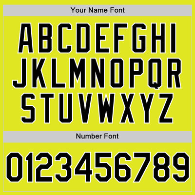 Custom Neon Yellow Black-White Authentic Baseball Jersey