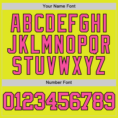 Custom Neon Yellow Pink-Black Authentic Basketball Jersey