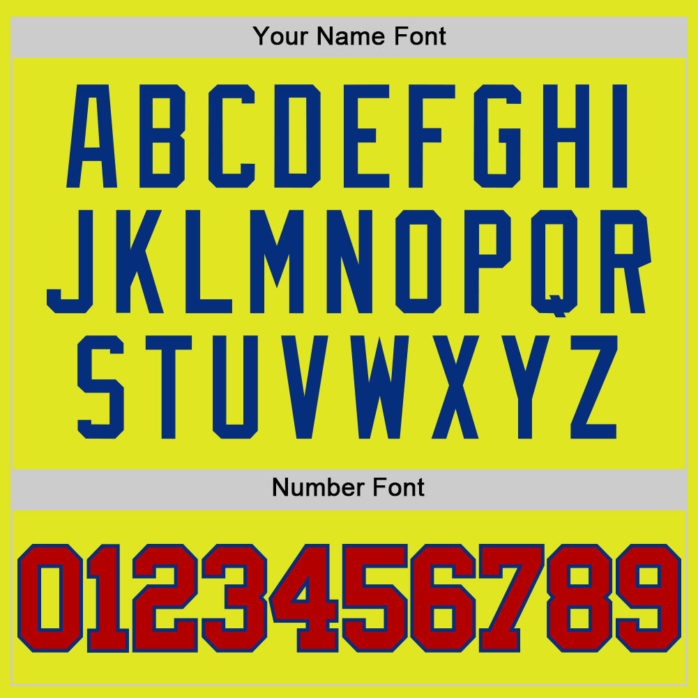 Custom Neon Yellow Red-Royal Authentic Basketball Jersey