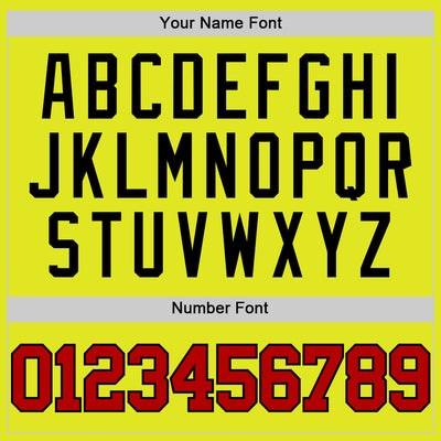 Custom Neon Yellow Red-Black Authentic Basketball Jersey