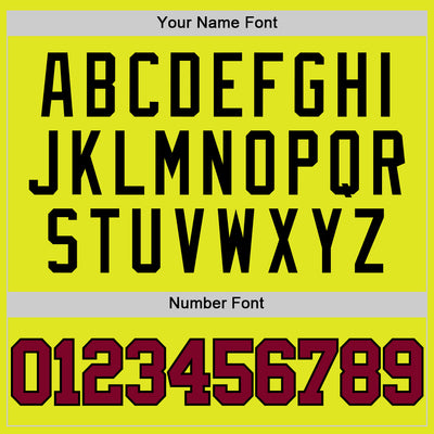 Custom Neon Yellow Maroon-Black Authentic Basketball Jersey