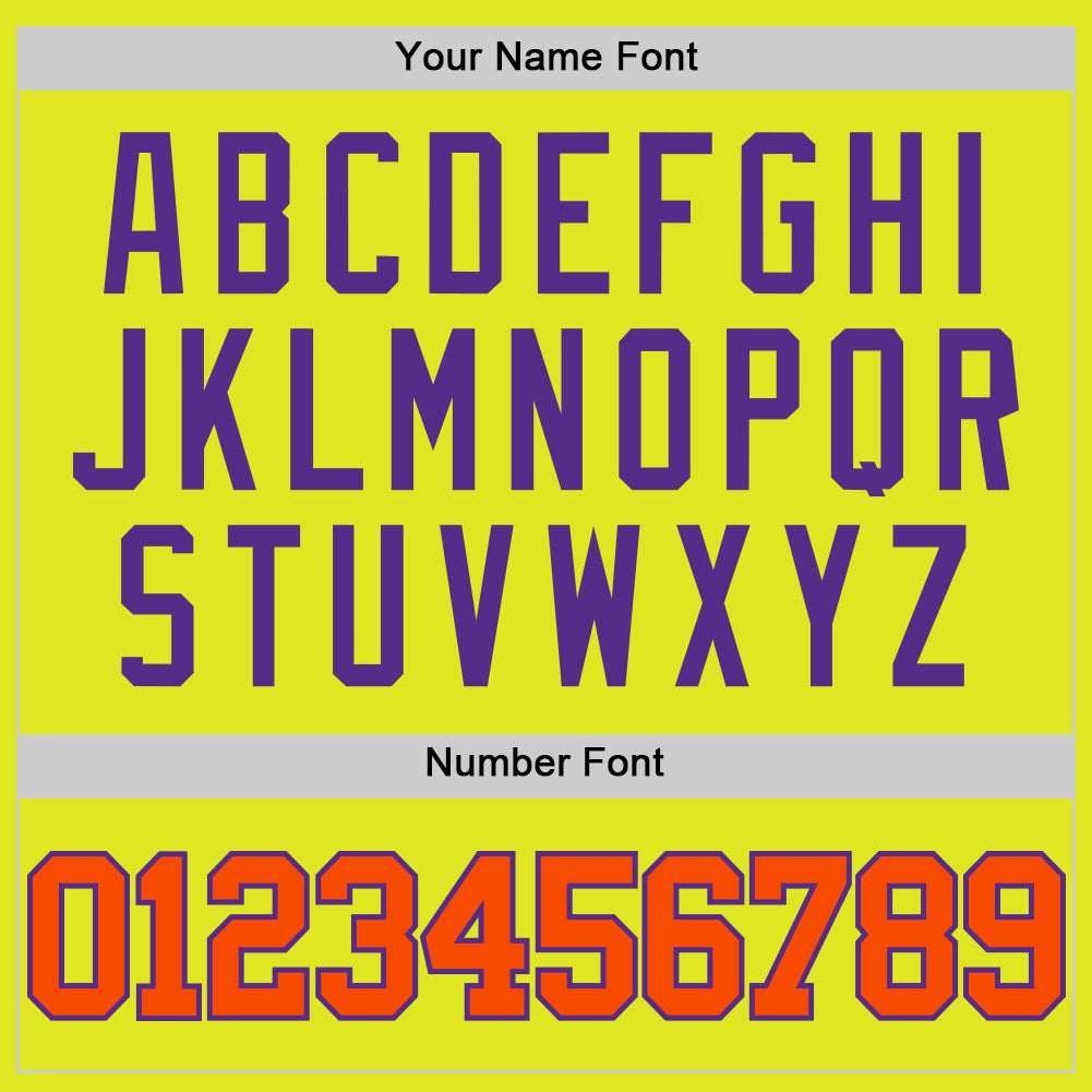 Custom Neon Yellow Orange-Purple Authentic Basketball Jersey