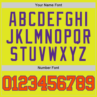 Custom Neon Yellow Orange-Purple Authentic Basketball Jersey