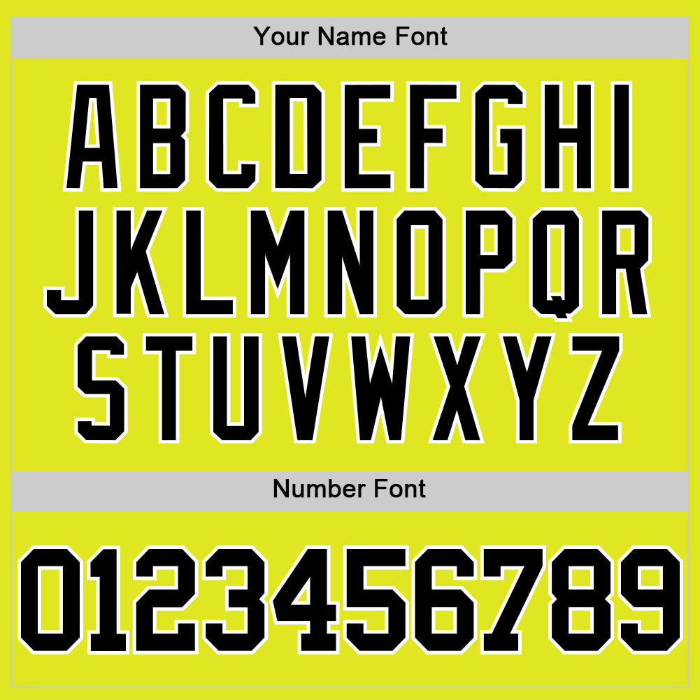 Custom Neon Yellow Black-White Authentic Basketball Jersey