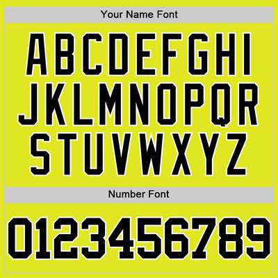 Custom Neon Yellow Black-White Authentic Basketball Jersey