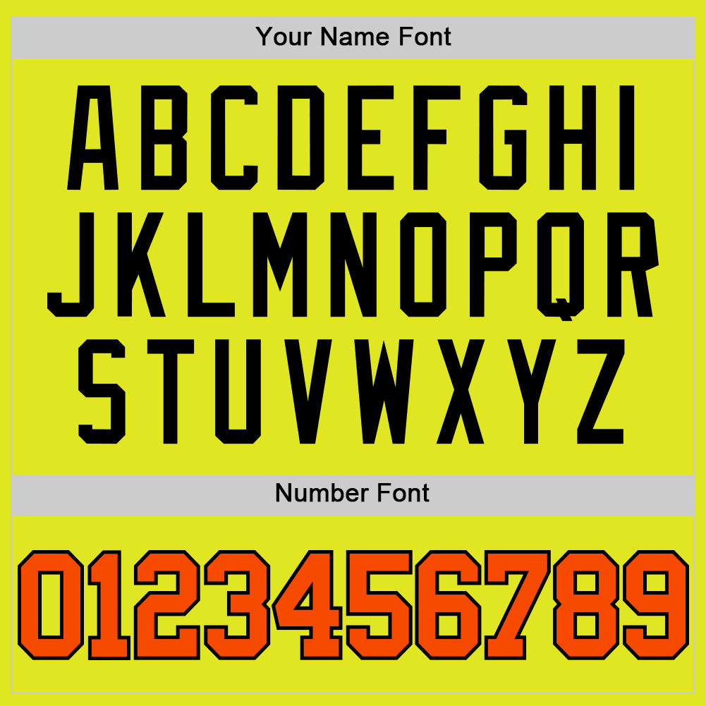 Custom Neon Yellow Orange-Black Authentic Basketball Jersey