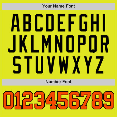 Custom Neon Yellow Orange-Black Authentic Basketball Jersey