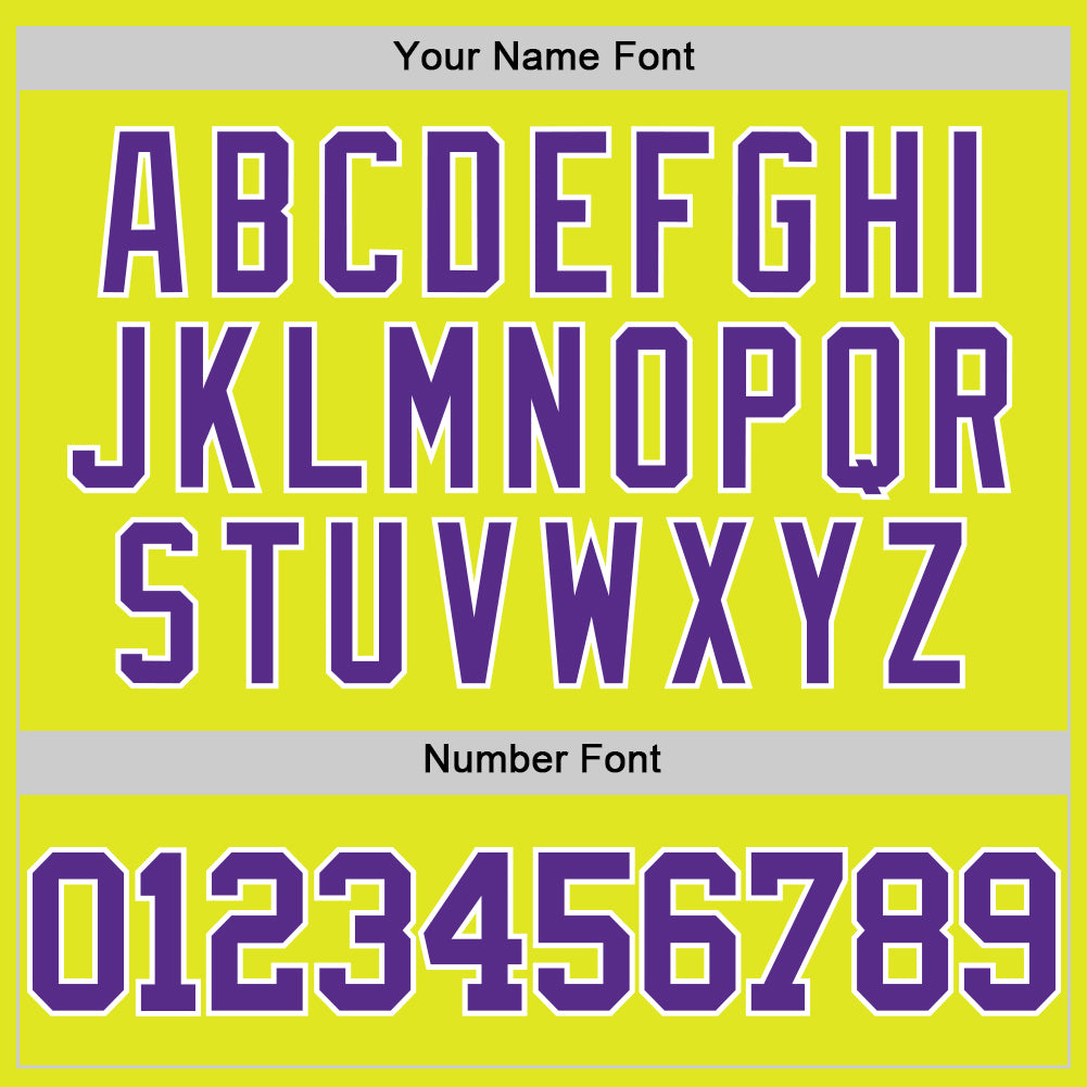 Custom Neon Yellow Purple-White Authentic Basketball Jersey