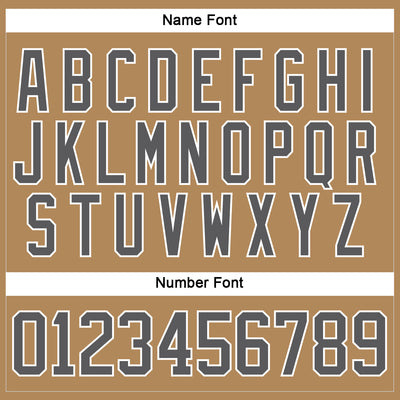 Custom Old Gold Steel Gray-White Hockey Lace Neck Jersey