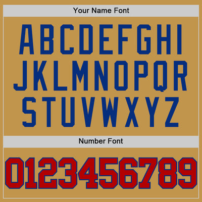 Custom Old Gold Red-Royal Authentic Basketball Jersey