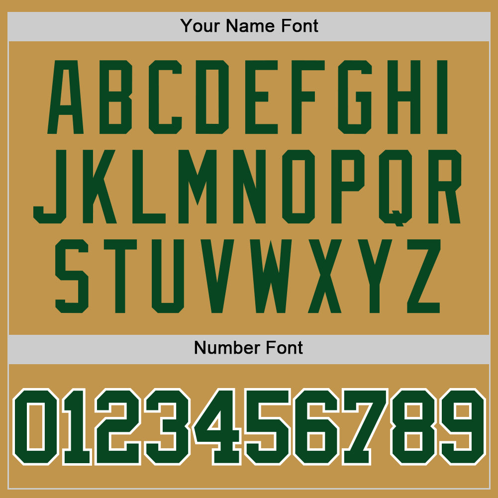 Custom Old Gold Green-White Authentic Basketball Jersey