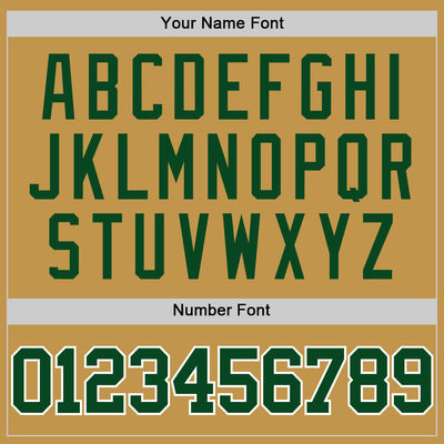 Custom Old Gold Green-White Authentic Basketball Jersey